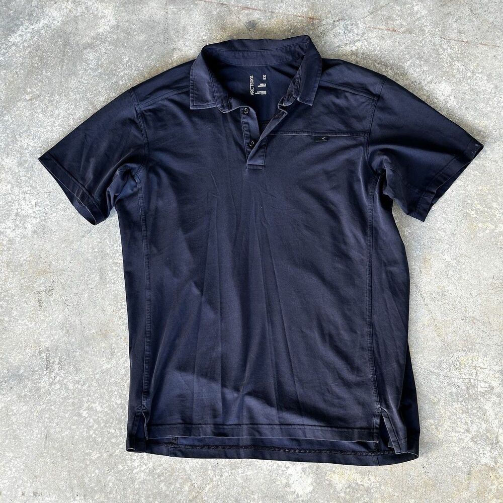 Arc’teryx Captive Short Sleeve Polo Shirt Navy Blue Men’s Size Medium
